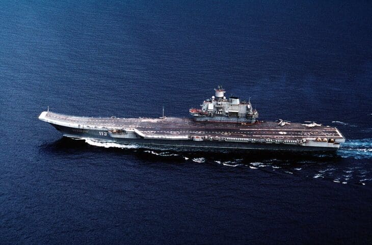 Admiral Kuznetsov underway south of Italy