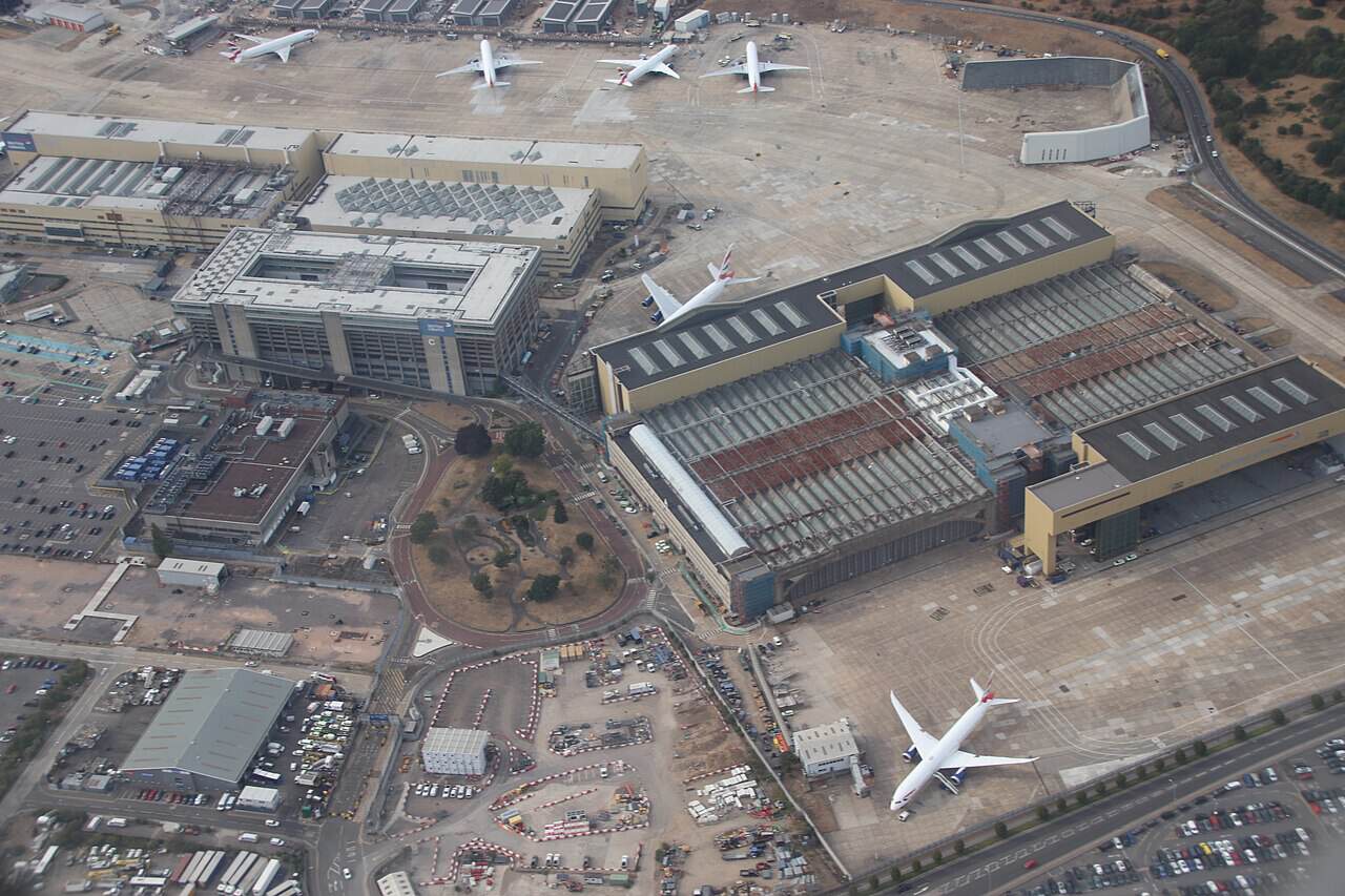 Aerial view of London Heathrow International Airport in 2026