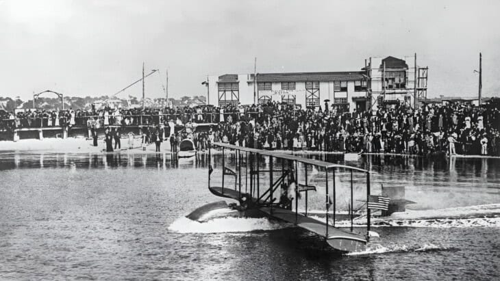 Benoist Type XIV first takeoff run, January 1, 1914