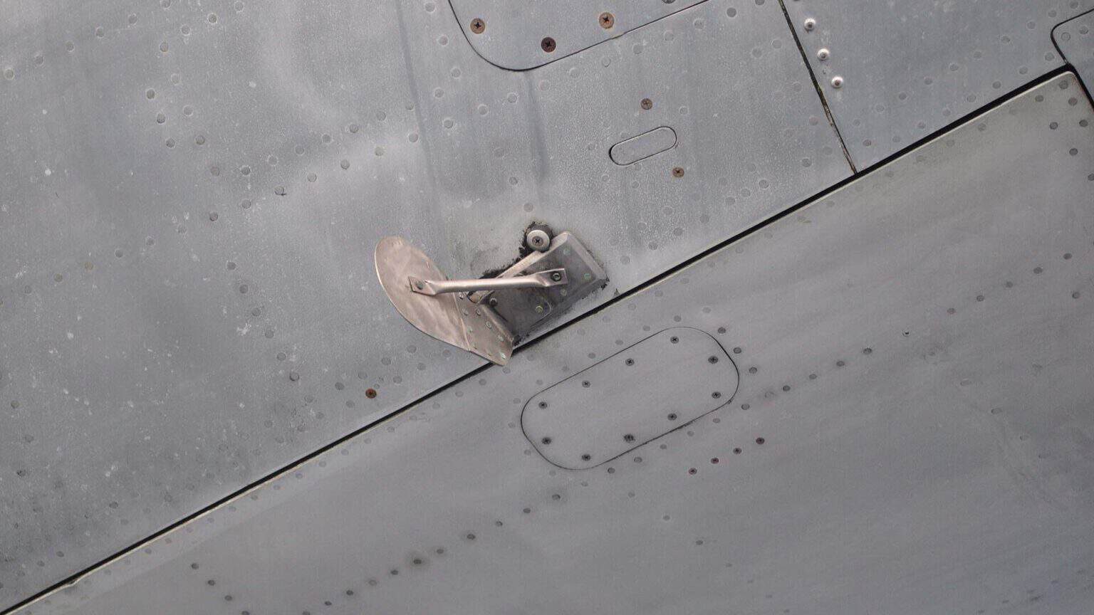 The Cooper vane in place on the aircraft
