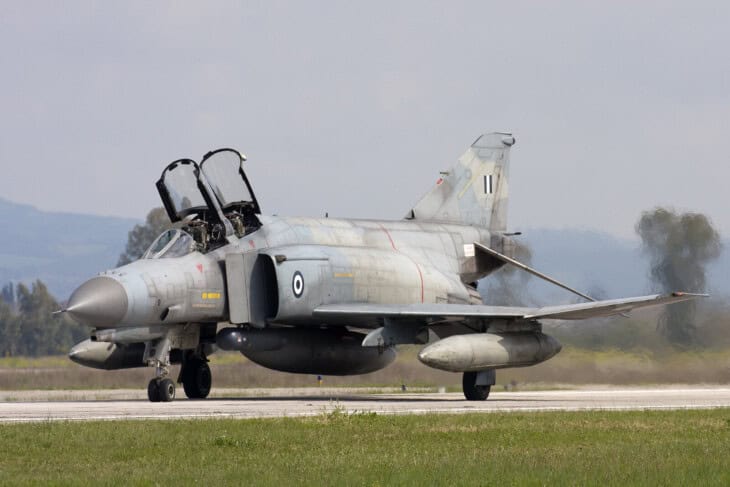 Hellenic Air Force F-4E Greece cockpits open