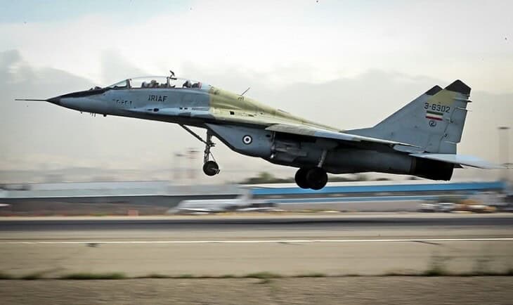 IRIAF MiG-29 at Air parade of Islamic Republic of Iran Army Day 2013