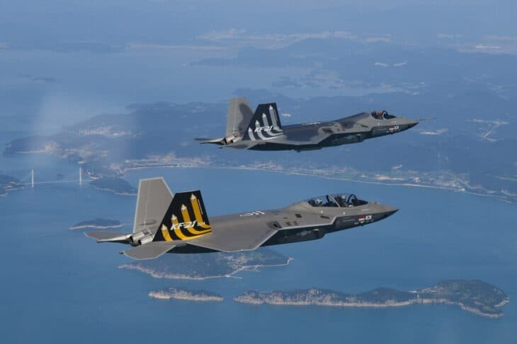 KF-21 Prototype 003 and 004 in formation, 2023
