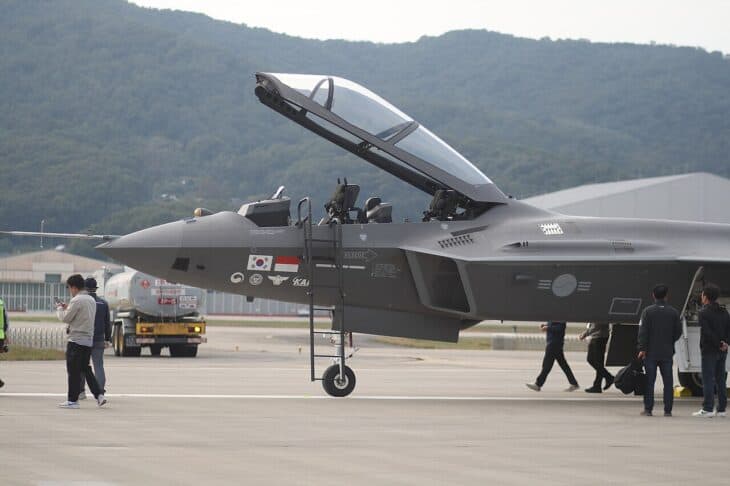 KF-21 prototype 004 at ADEX 2025