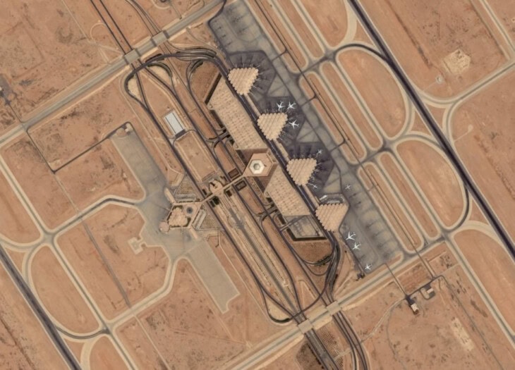 King Khalid International Airport satellite image