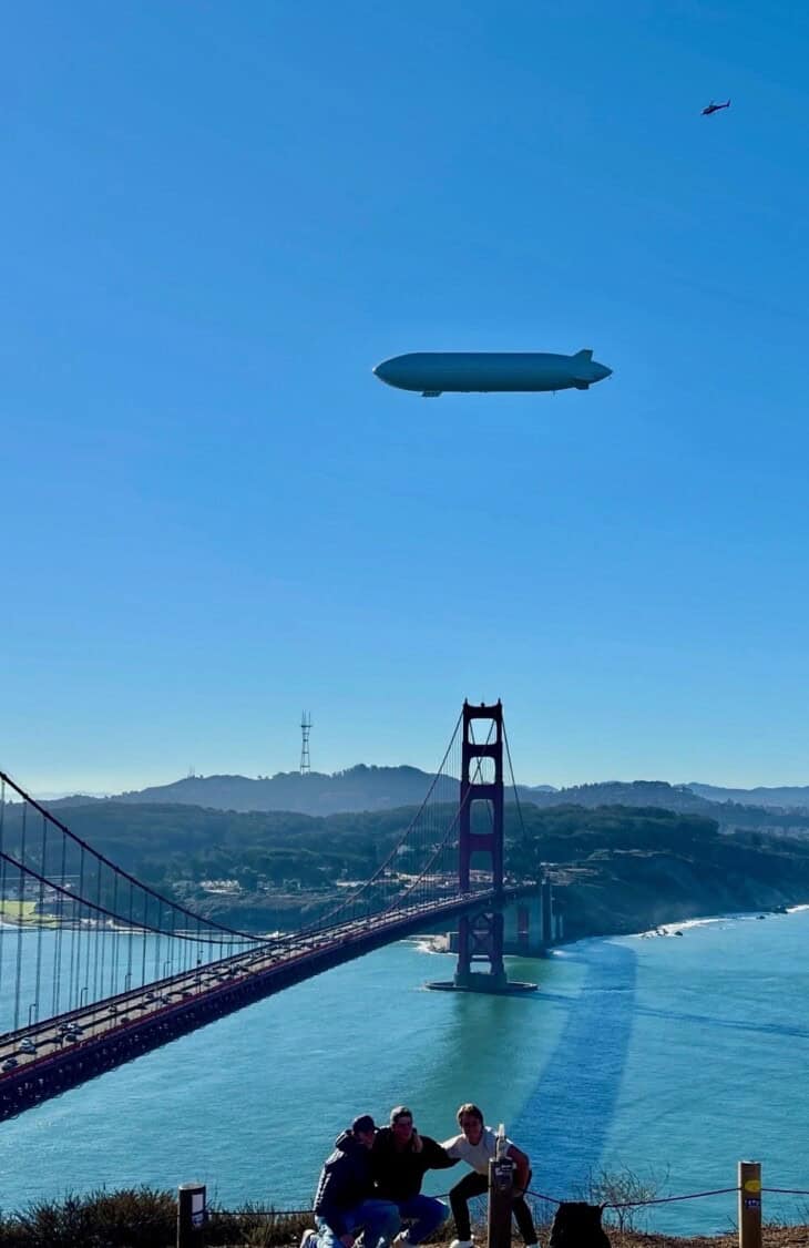 LTA Research Pathfinder flies over the Golden Gate bridge crop