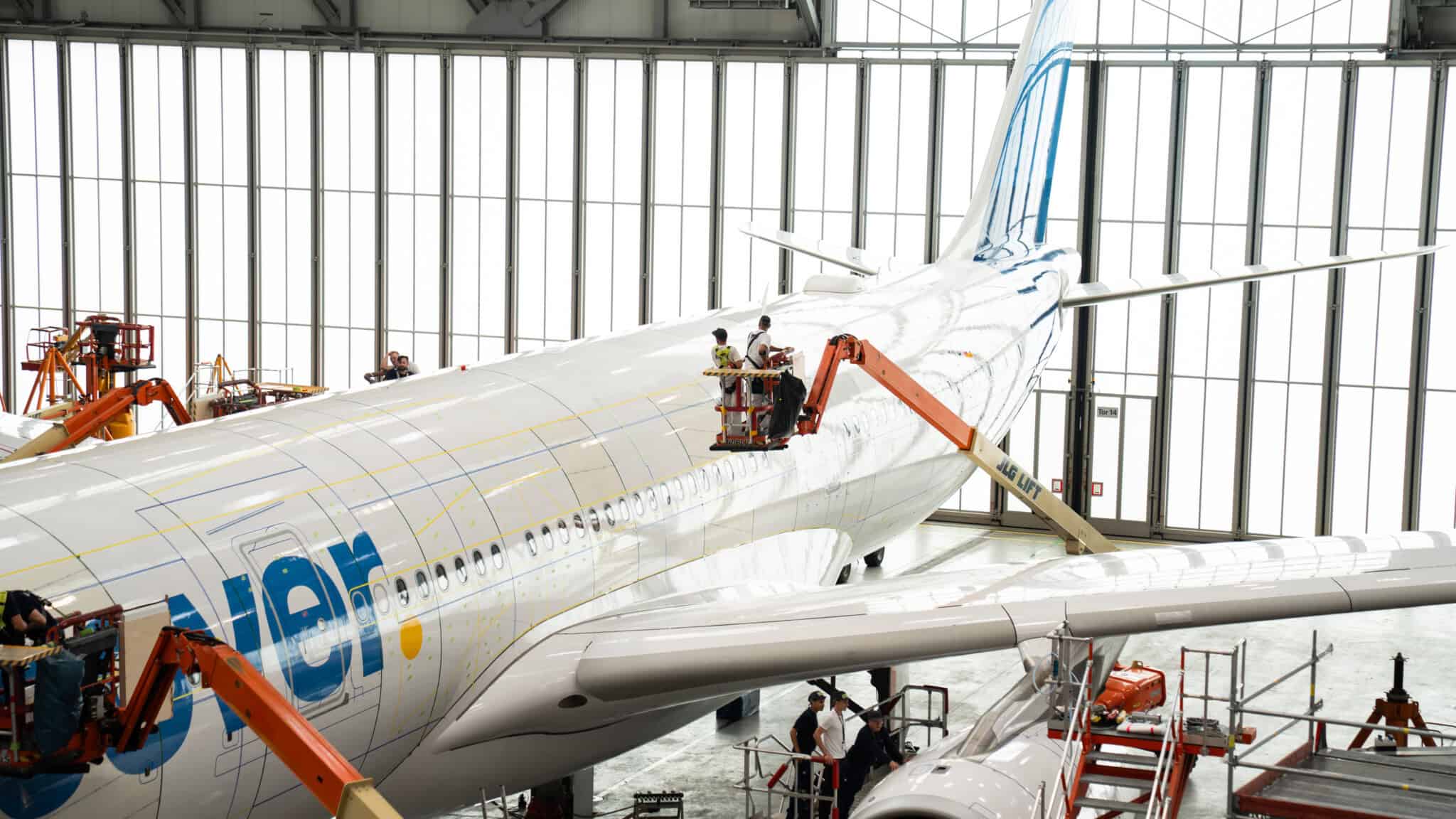 Lufthansa Technik AeroSHARK Discover Airlines Airbus A330 closeup