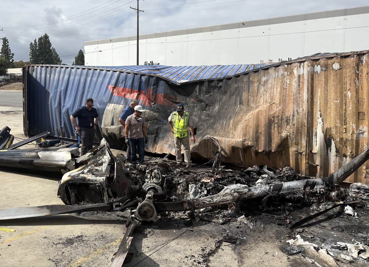 N358TV crash wreckage