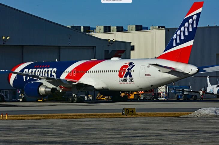 N36NE Boeing 767-323ER Team 125 Inc. (NEW ENGLAND PATRIOTS operated by Omni Air International)