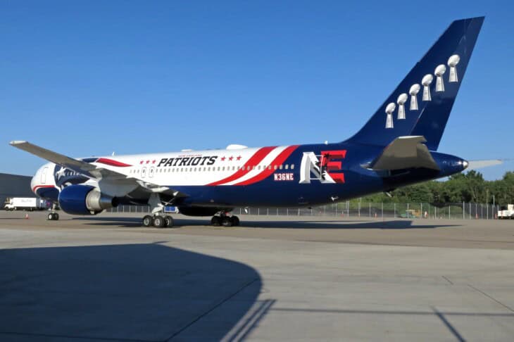 N36NE New England Patriots 767-323ER at KCLE in new livery in 2026
