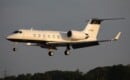N878SM Gulfstream IV landing at KCLE