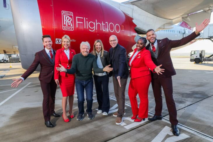 Richard Branson Virgin Atlantic Flight 100