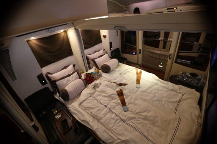Singapore Airlines Adjoining Suites First Class on the A380 top view