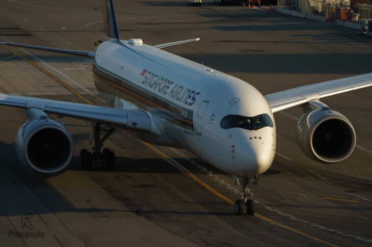 Singapore Airlines Airbus A350-941ULR 9V-SGB taxing at JFK