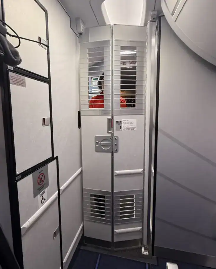 Southwest Airlines secondary cockpit barrier on a Boeing 737 MAX 8