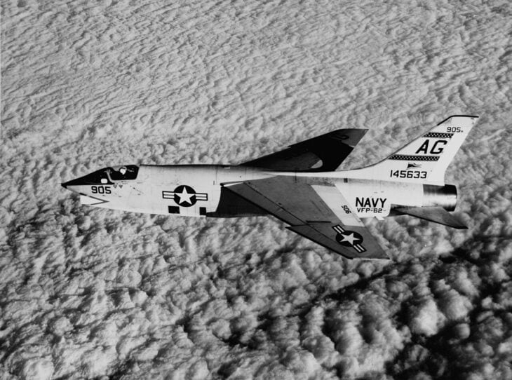Vought RF-8A Crusader of VFP-62 in flight in 1963