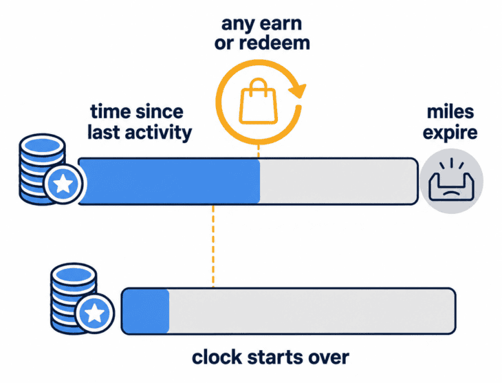 One qualifying transaction restarts the clock on the entire balance.