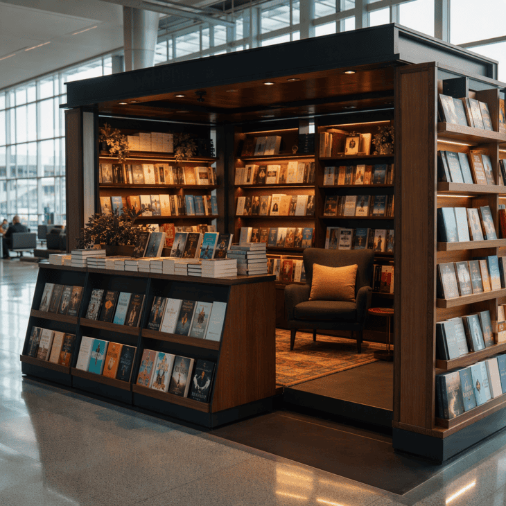 A tightly curated shelf beats a wall of bestsellers for the traveler who only wants one good book.