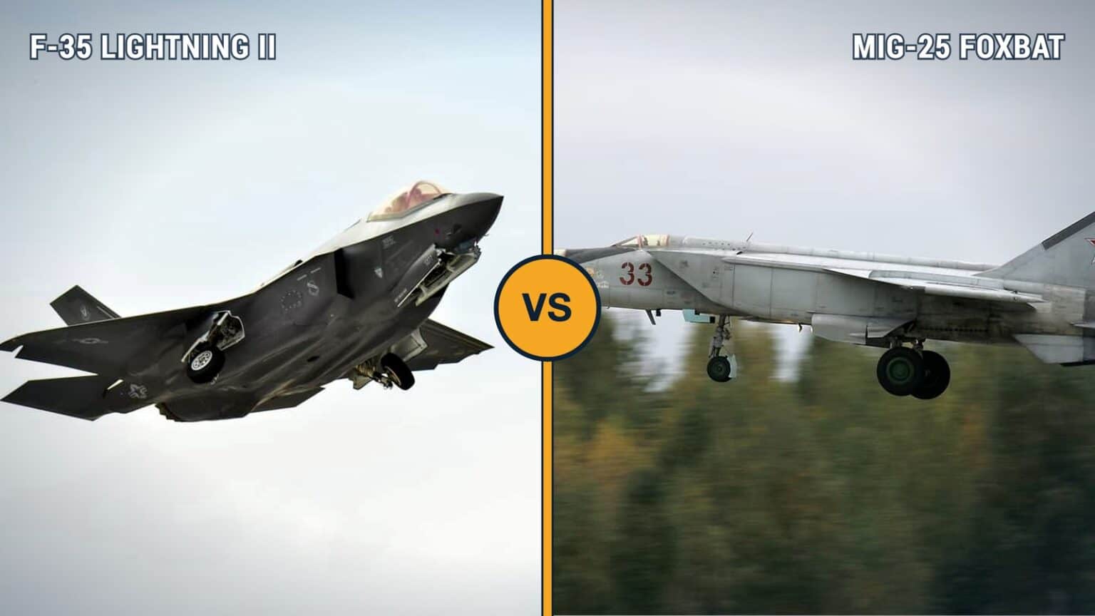 F-35 vs MiG-25: Why the Much Faster Jet Would Still Lose