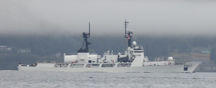 Sri Lanka Navy offshore patrol vessel P627, the former US Coast Guard cutter Douglas Munro, moored alongside