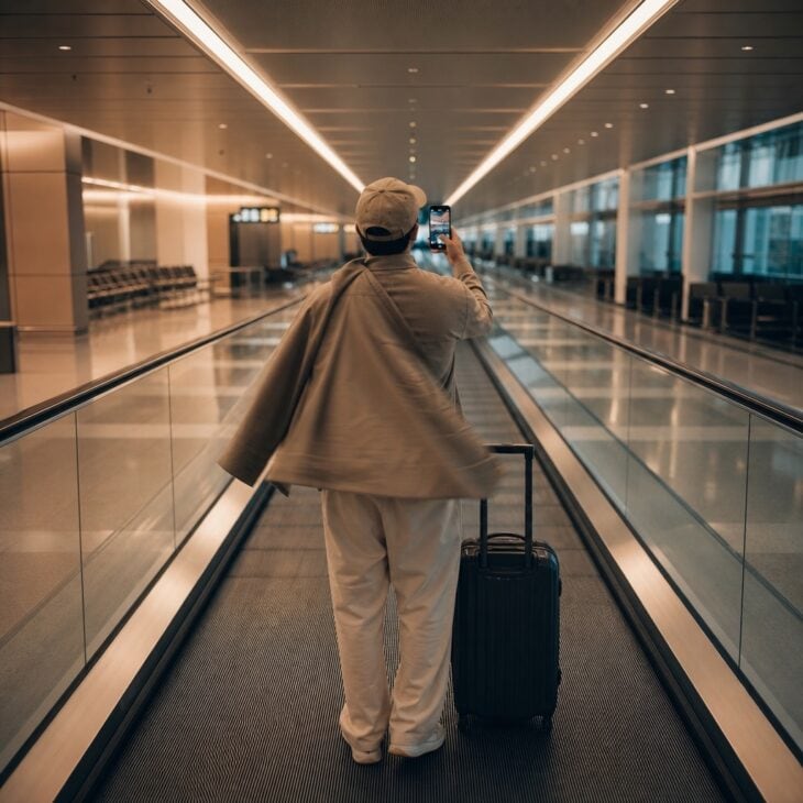 The walkway supplies smooth motion while a simple pose change creates the transition.