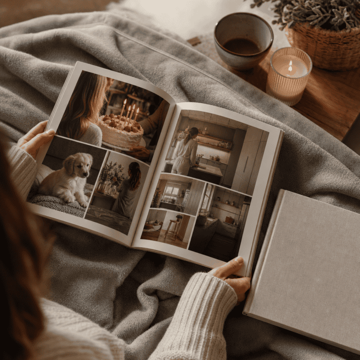 A photo book of life at home while they were away closes the gap in a single car ride.