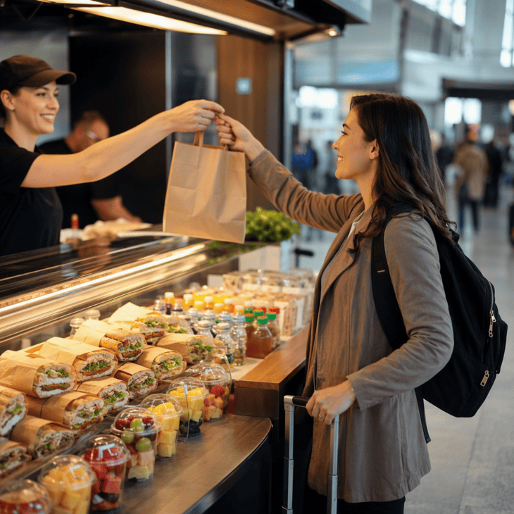A stand built around one region's flavors stands out against the same three national chains at every gate.