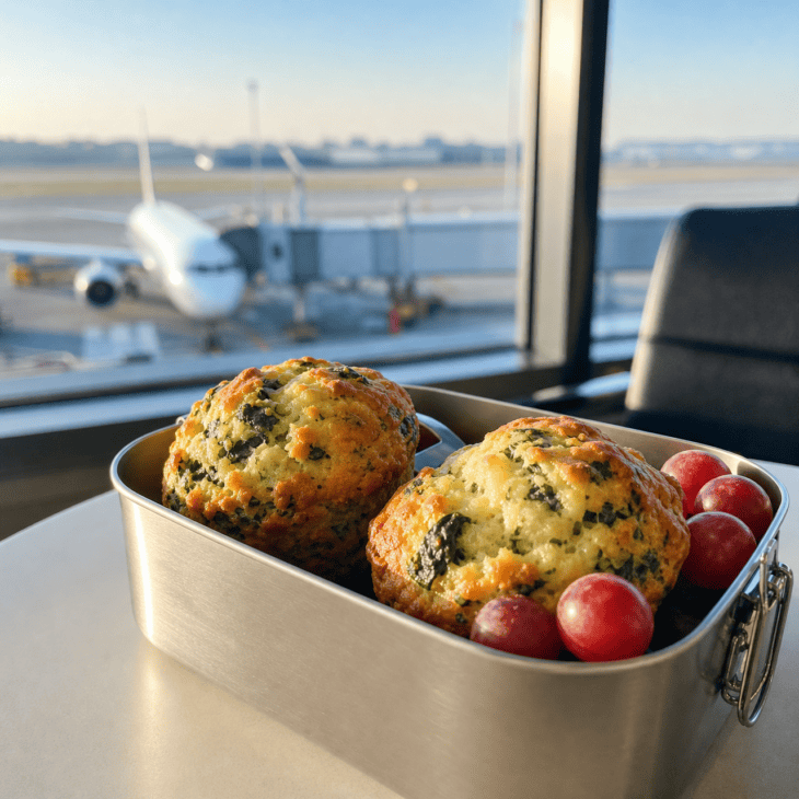 Savory muffins deliver bread, vegetables, and cheese in one make-ahead portion.