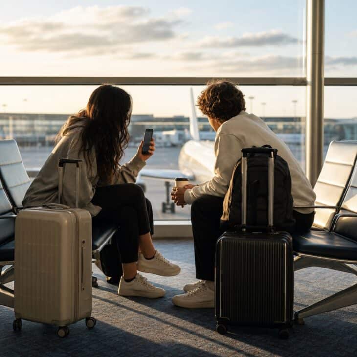 A question box gives your travel companion a role beyond appearing in another posed photo.
