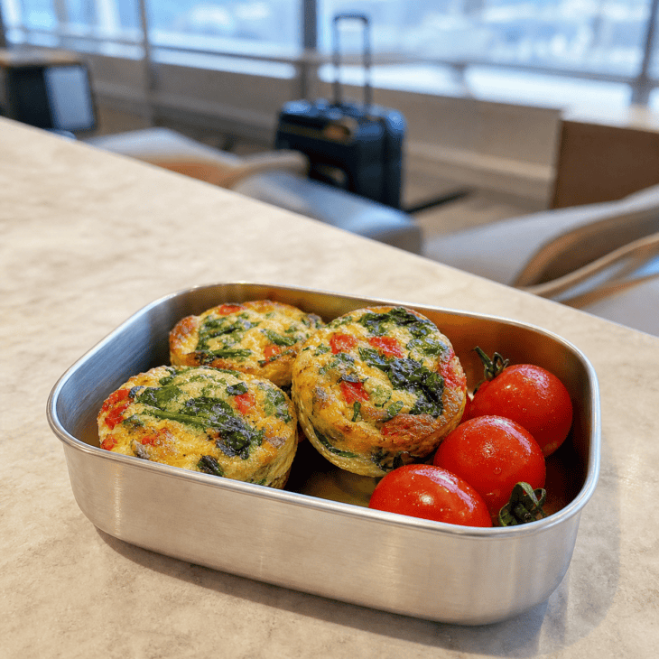 Mini vegetable frittatas put eggs and vegetables into tidy fork-free portions.