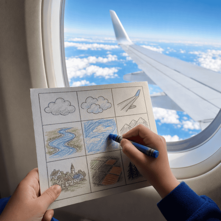 The view out the window becomes the game board on a clear day.