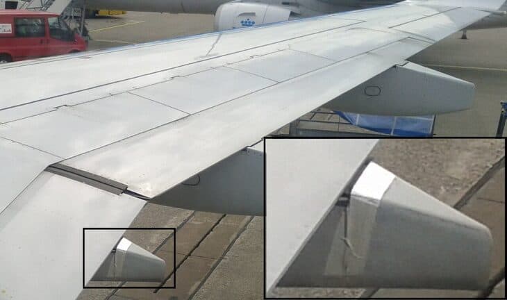 Airplane wing speed tape