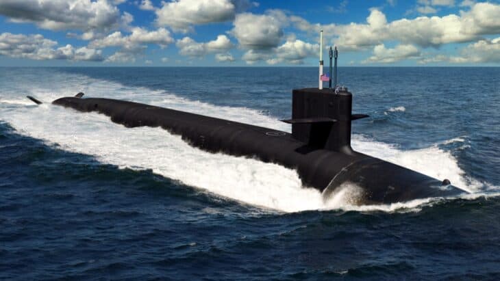 Artist rendering of a Columbia-class ballistic missile submarine