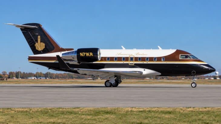 Bombardier Challenger 601 with registration N71KR of Kid Rock