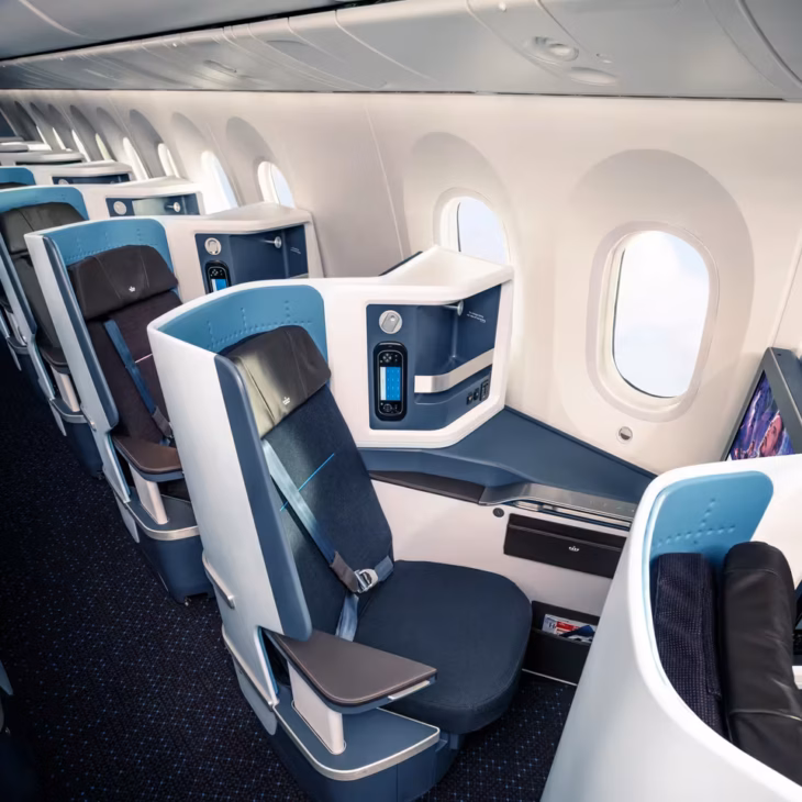 KLM Business Class seats