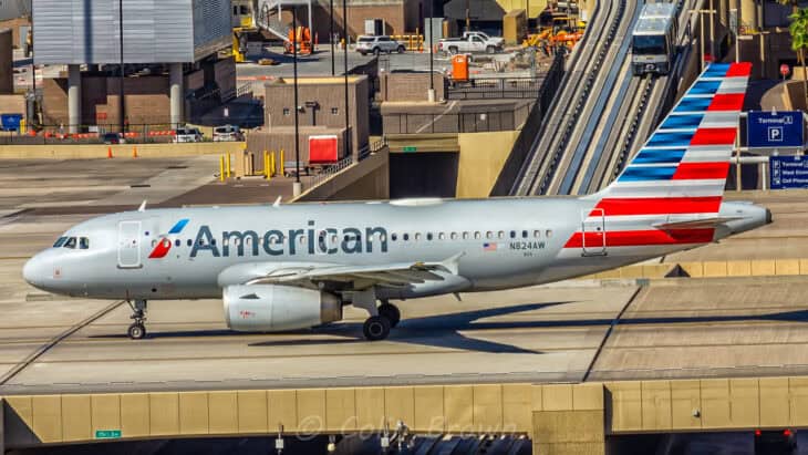 N824AW American Airlines Airbus A319-132 at Phoenix Sky Harbor
