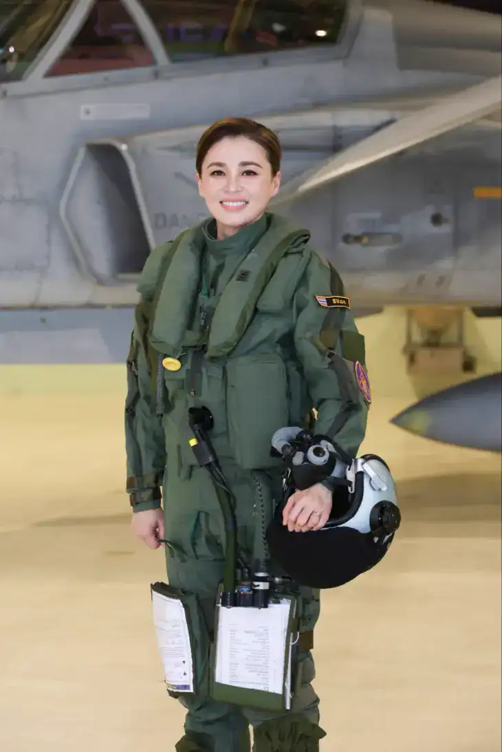 Queen Suthida in flight suit