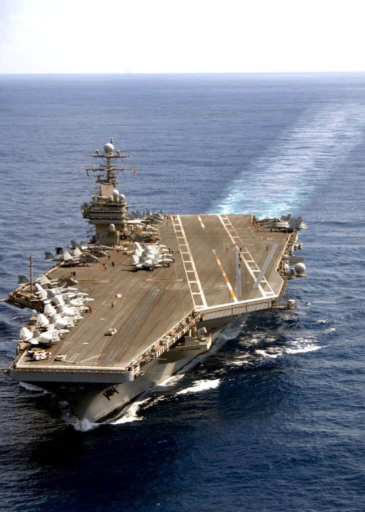 USS Theodore Roosevelt at sea