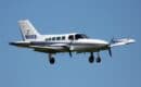 Cessna 402 N800KW on approach