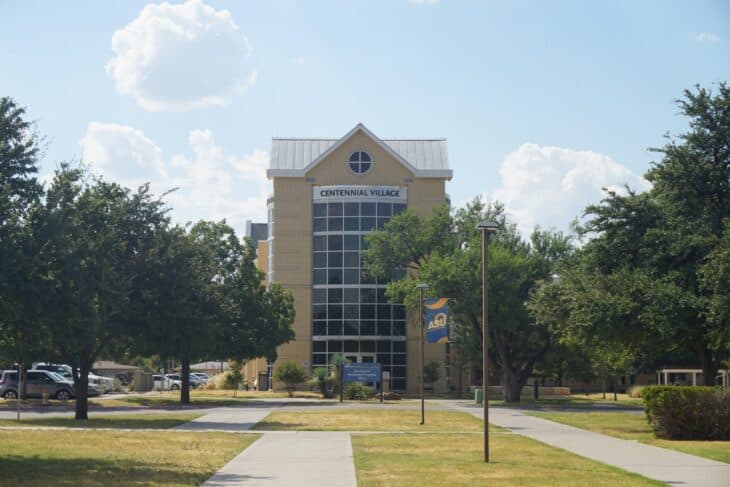 Centennial Village building on the Angelo State University campus in San Angelo