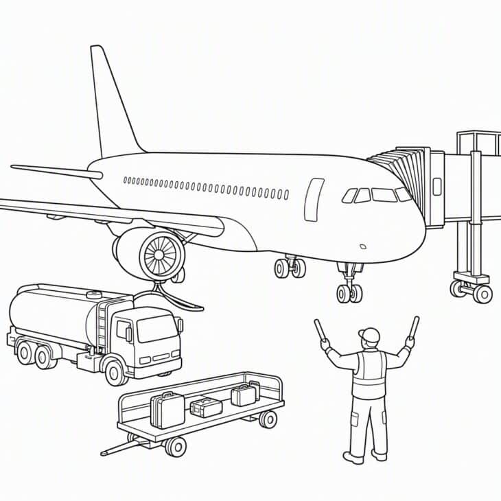 The blank tail and fuselage are open for a made-up airline.