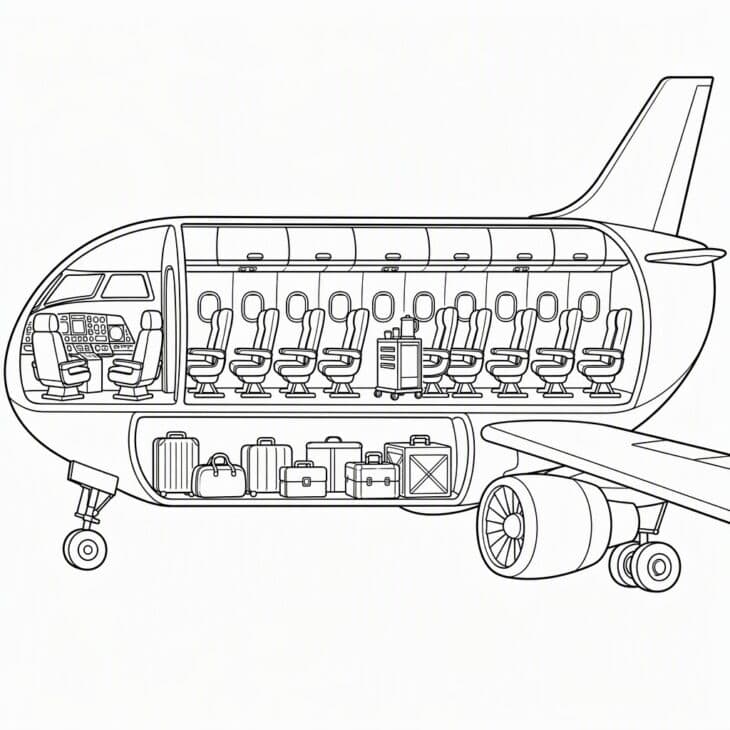 Cutaway views show what is hidden inside a jet.