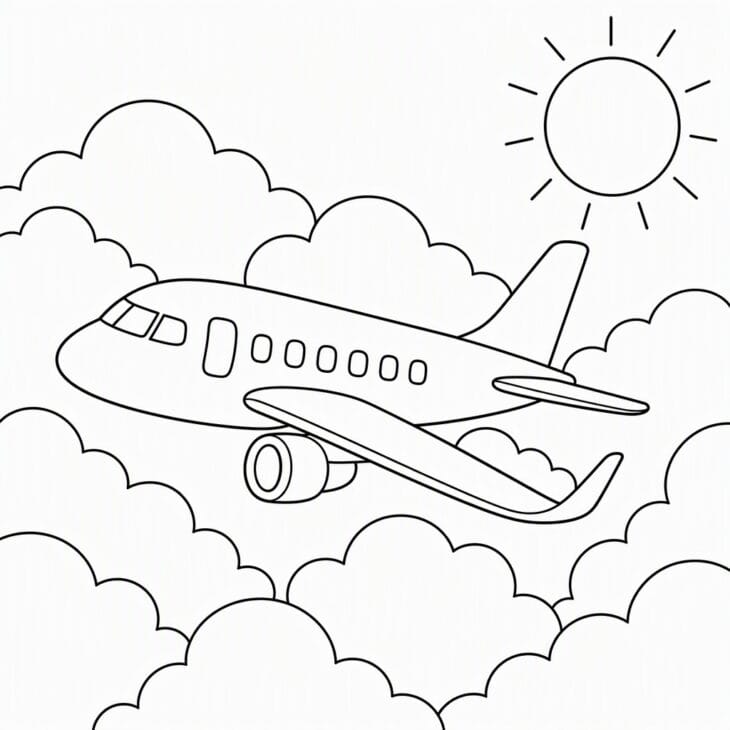 Puffy clouds leave plenty of room for any sky a child imagines.
