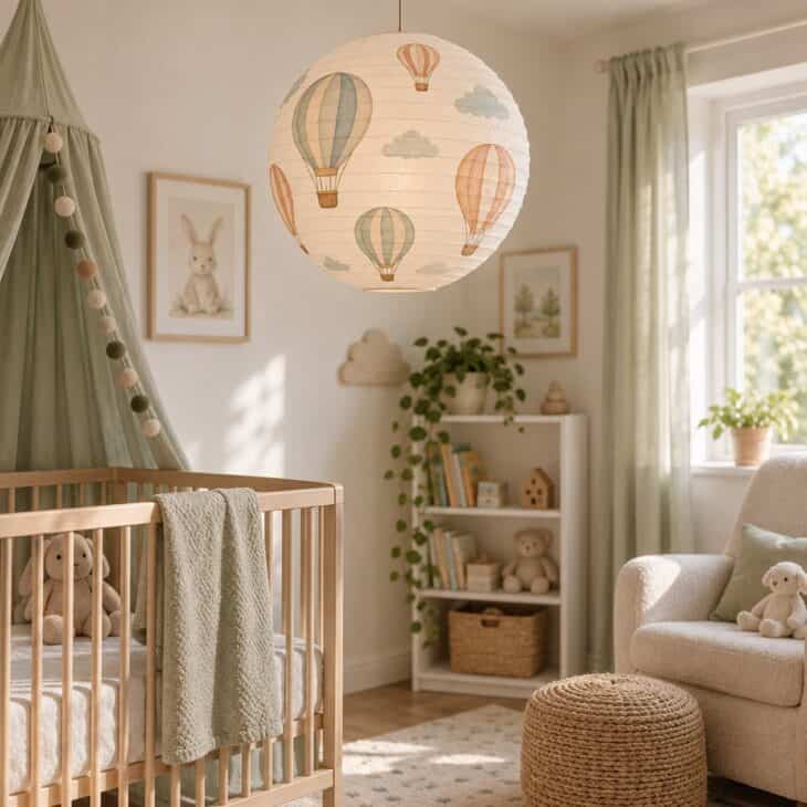 A round pendant is the most literal balloon in the room.