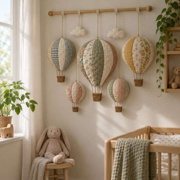 A quilt on the wall doubles as a keepsake.