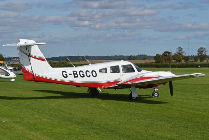 Piper PA-44-180 Seminole G-BGCO parked on grass