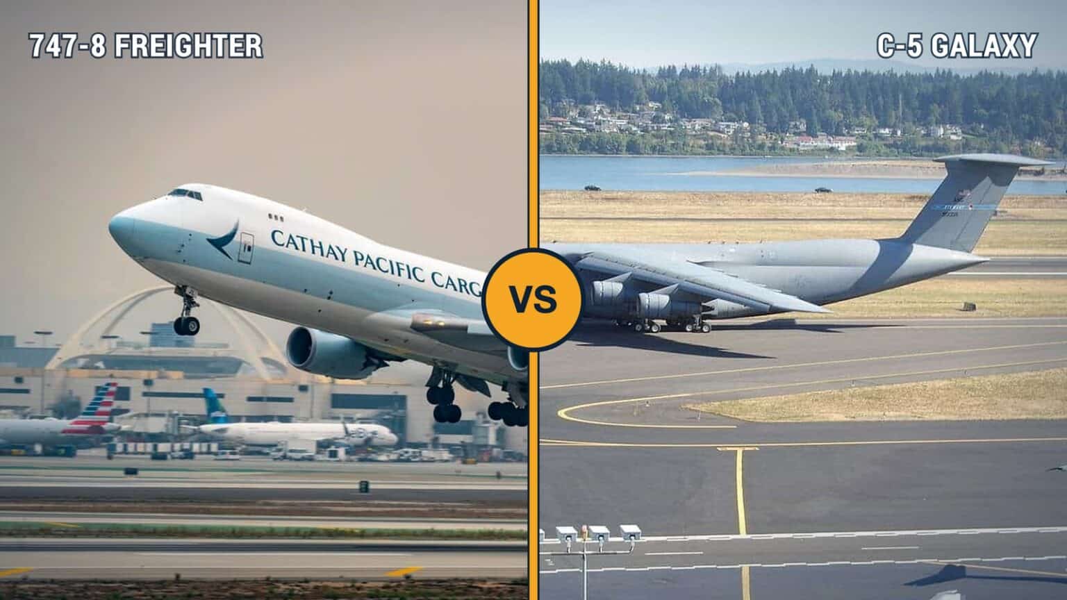 Boeing 747-8 Freighter vs C-5 Galaxy: Which Is Bigger and Which Carries More?