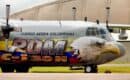 Colombian Air Force C-130H Hercules with eagle nose art