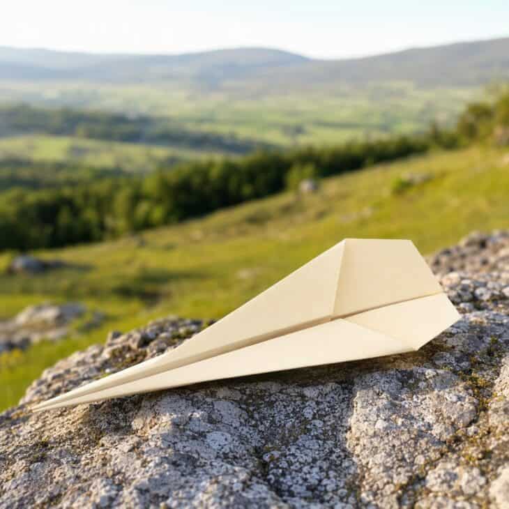 Heavier cardstock holds its shape and cuts through a light breeze.