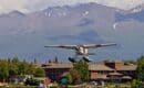 N2545Z Cessna 185 Floatplane Departs Lake Hood